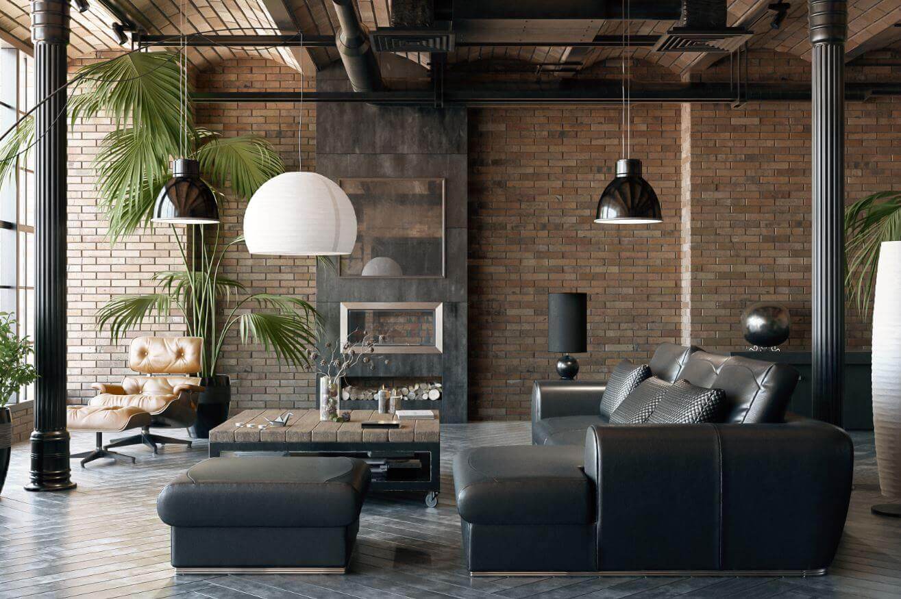what furniture for an industrial interior